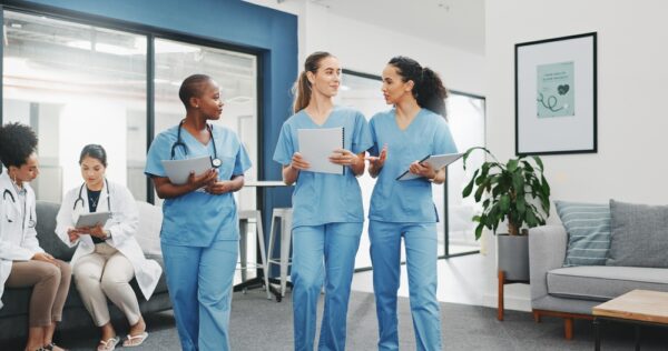 Nurses Walking In Hospital